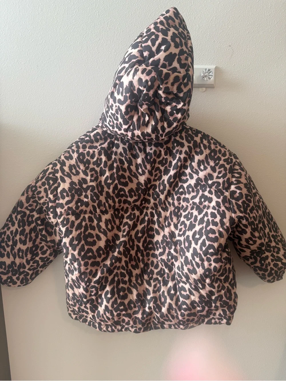 Leopard Print Puffer Jacket - Leopard & Black